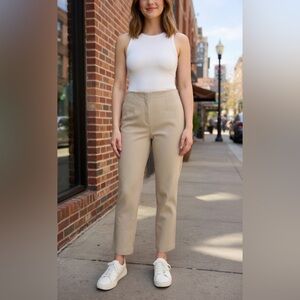 Ann Taylor Classic Beige Women's Straight Leg Pants